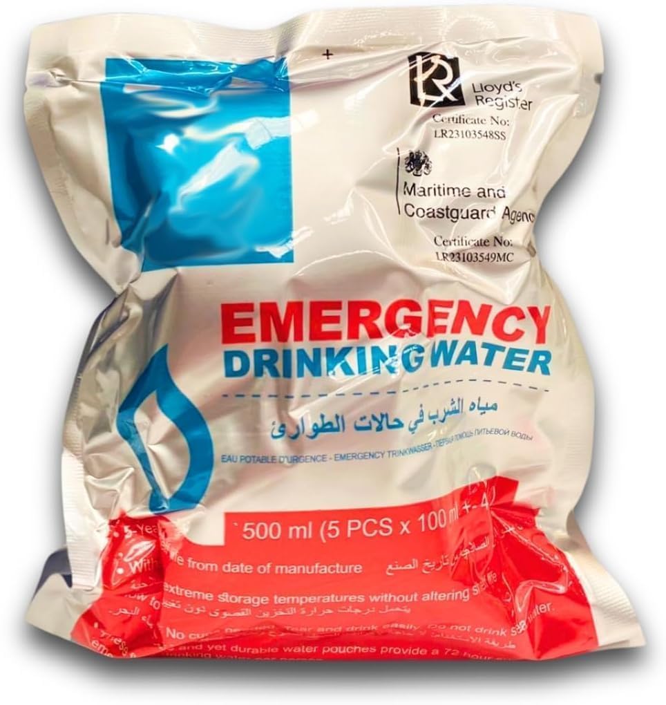 5 Yıl Raf Ömrü ile Acil Durum,Afet Ve Deprem Suyu, Hayat Kurtaran Acil Durum Su Paketi (1 KOLİ) (5 Paket x 500 ml.)