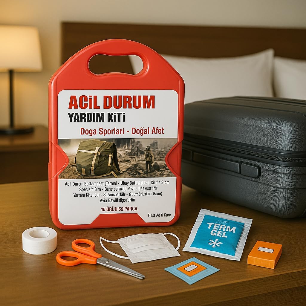 Acil Durum Yardım Kiti, 36 Parça, Doğa Sporları ve Doğal Afet için İlk Yardım Seti