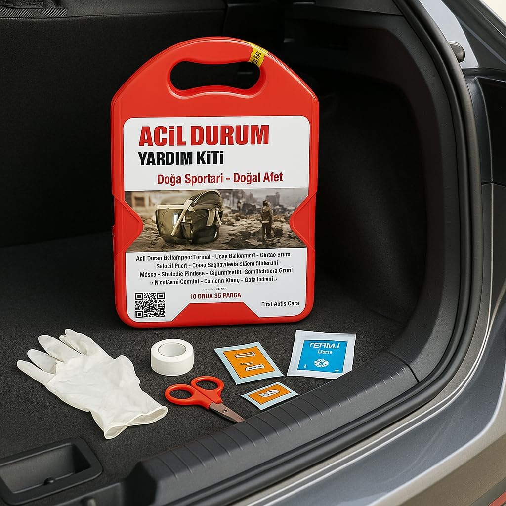 Acil Durum Yardım Kiti, 36 Parça, Doğa Sporları ve Doğal Afet için İlk Yardım Seti