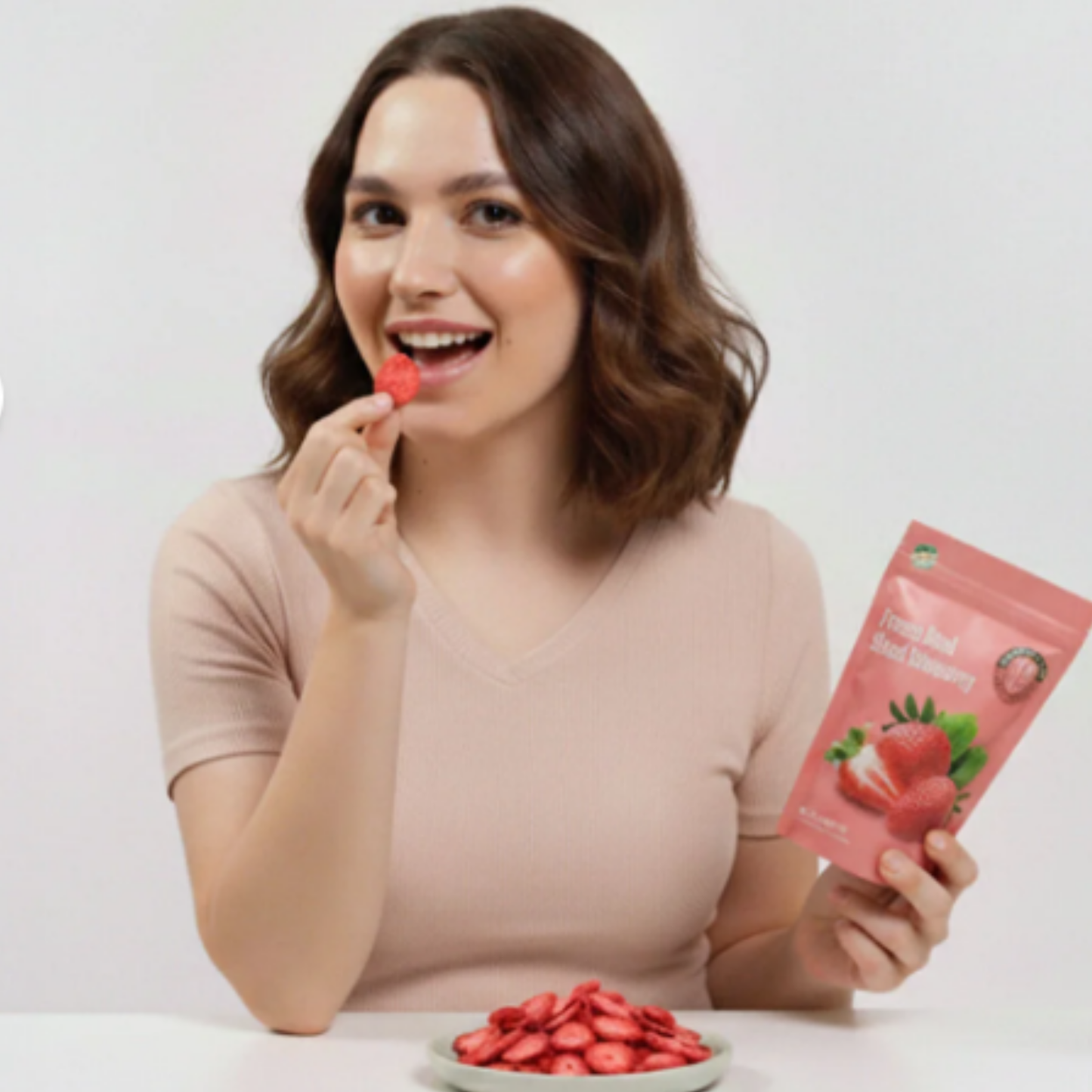 DİLİMLİ ÇİLEK-Doğal, Katkısız (Freeze-Dried)