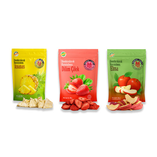 %100 Doğal & Katkısız Gıda Paketi (Ananas-Çilek- Mango)