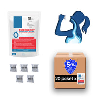 5 Yıl Raf Ömrü ile Acil Durum Suyu Hayat Kurtaran  (20 Paket x 500 ml.)