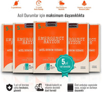 Acil Durum ve Deprem Gıdası, Afet Beslenme Paketi , Hayat Kurtaran Beslenme,5 Yıl Raf Ömrü İle (5 Paket x 500 gr.)