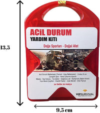 Acil Durum Yardım Kiti, 36 Parça, Doğa Sporları ve Doğal Afet için İlk Yardım Seti
