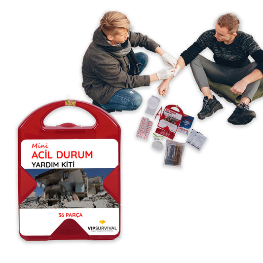 Acil Durum Yardım Kiti, 36 Parça, Doğa Sporları ve Doğal Afet için İlk Yardım Seti
